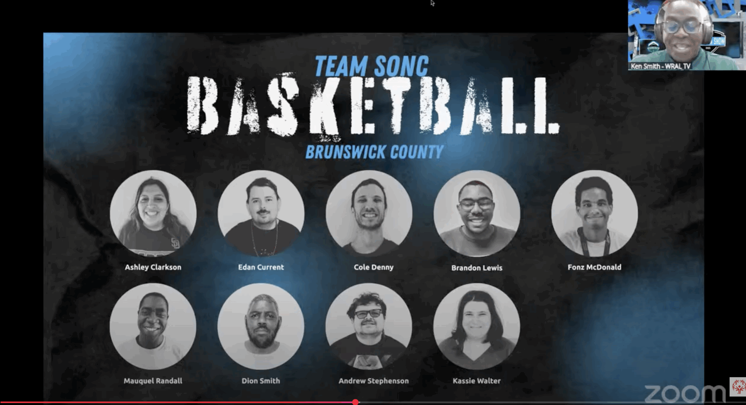 Photos and names of the Team SONC Basketball Team